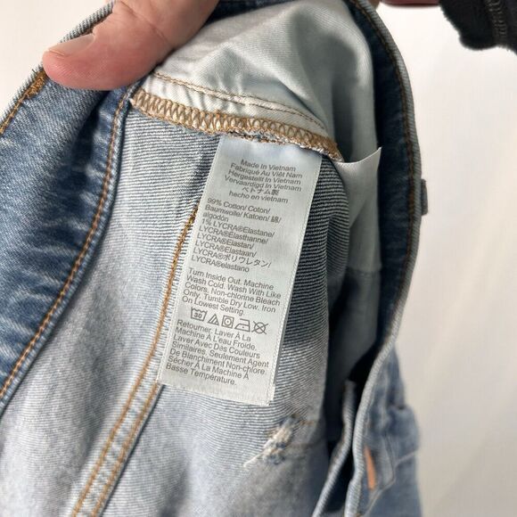 J. Crew Jeans Women's 35 Light Wash Denim Wide Leg Cropped Raw Hem Cotton Blend - Picture 10 of 10